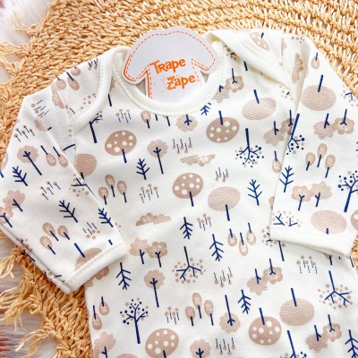 CONJ. DE MALHA 3 PEÇAS - Raposinho - Off White e Marinho com Areia